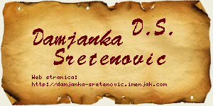 Damjanka Sretenović vizit kartica